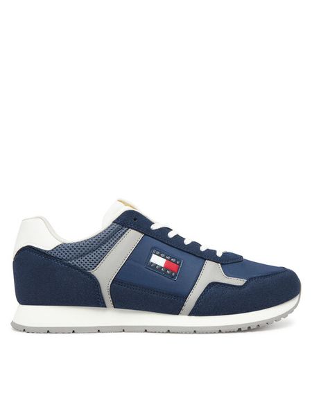 Tommy Jeans Sneakersy Tjm Runner Casual EM0EM01590 Granatowy. Niebieskie buty sportowe na co dzień męskie Tommy Jeans, m, bez wzorów, z jeansu, casualowe, bez ramiączek, bez kaptura. Za 229.99 zł.