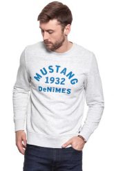 MUSTANG BLUZA Basic Crewneck LIGHT GREY MEL. 1007003 4163. Szare bluzy nierozpinane męskie Mustang, m, bez wzorów, bez ramiączek, bez kaptura. W wyprzedaży za 69.99 zł.