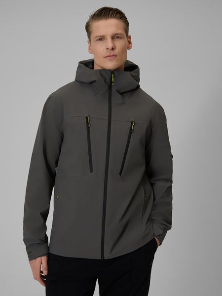 4F Kurtka przejściowa membrana 8000 męska - szara 3XL. Szare kurtki męskie 4f, l, bez wzorów, z materiału, bez ramiączek, bez kaptura. Za 499.99 zł.