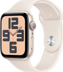 Smartwatch Apple Watch SE GPS 44mm Starlight Alu Sport S/M Beżowy (MXEU3QF/A). Brązowe zegarki smartwatch Apple. Za 1,307.58 zł.