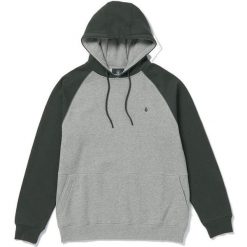 Bluza z kapturem Volcom Homak PO - Stealth. Szare bluzy nierozpinane męskie Volcom, bez wzorów, sportowe, bez ramiączek, z kapturem. W wyprzedaży za 317.05 zł.
