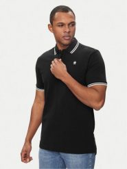G-Star Raw Polo Dunda D17127-5864 Czarny Slim Fit. Czarne koszulki polo męskie G-Star Raw, m, bez wzorów, z bawełny, retro, bez kołnierzyka, bez ramiączek. Za 119.99 zł.