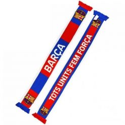 Dwustronny Szalik Z Dzianiny Barca. Czarne szaliki męskie FC Barcelona, bez wzorów, z dzianiny. Za 173.99 zł.