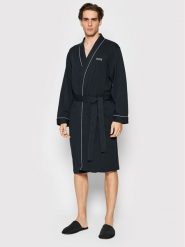Boss Szlafrok Kimono 50469624 Czarny. Czarne szlafroki męskie Boss, m, bez wzorów, z bawełny, bez kaptura. Za 319.99 zł.
