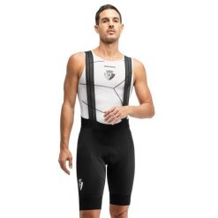 Męskie krótkie spodenki rowerowe Club Atlético Osasuna x Siroko Siroko OS BX. Czarne szorty sportowe męskie SIROKO, bez wzorów, biznesowe. Za 591.00 zł.