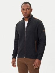 Bugatti Bluza 8700-85050D Szary Regular Fit. Szare bluzy rozpinane męskie Bugatti, m, bez wzorów, z bawełny, bez ramiączek, bez kaptura. Za 599.99 zł.