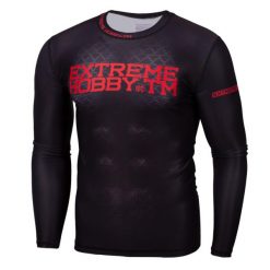 Koszulka sportowa męska Rashguard do MMA EXTREME HOBBY BLACK ARMOUR. Czarne bielizna termoaktywna męska EXTREME HOBBY, m, bez wzorów, z bawełny, bez ramiączek, do biegania. Za 209.00 zł.