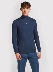 Jack & Jones Sweter Emil 12189339 Granatowy Regular Fit. Niebieskie kardigany męskie Jack & Jones, m, bez wzorów, z bawełny, bez ramiączek. Za 169.99 zł.
