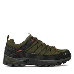 Trekkingi CMP. Zielone buty trekkingowe męskie CMP, bez wzorów, sportowe, bez obcasa, bez zapięcia. Za 359.99 zł.