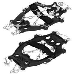 Raczki na buty Springos stalowe antypoślizgowe rozmiar 41-45. Czarne buty trekkingowe męskie SPRINGOS, bez wzorów, sportowe, bez obcasa, bez zapięcia. Za 21.99 zł.