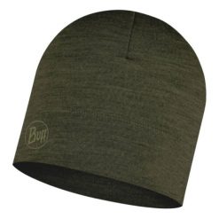 Czapka wełniana Buff Lightweight Merino Wool. Zielone czapki męskie Buff, bez wzorów, z wełny, sportowe. Za 129.90 zł.