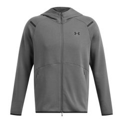 Bluza męska Under Armour Unstoppable Fleece Full Zip HD. Szare bluzy nierozpinane męskie Under Armour, l, bez wzorów, sportowe, bez ramiączek, bez kaptura. Za 468.10 zł.