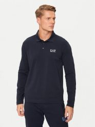 EA7 Emporio Armani Polo 8NPF15 PJVQZ 0562 Granatowy Regular Fit. Niebieskie koszulki polo męskie EA7 Emporio Armani, m, bez wzorów, z bawełny, bez kołnierzyka, bez ramiączek. Za 249.99 zł.