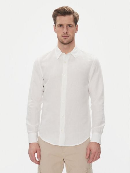 Lee Koszula Patch 112364230 Biały Regular Fit. Białe koszule męskie Lee, m, bez wzorów, z bawełny, bez kołnierzyka, bez ramiączek. Za 139.99 zł.