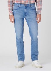 WRANGLER MESKIE SPODNIE JEANSOWE WRANGLER LARSTON COOL TWIST W18SYLZ70 112330749. Niebieskie jeansy męskie Wrangler, bez wzorów, z bawełny, klasyczne, z obniżonym stanem. Za 229.99 zł.