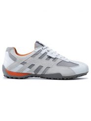 Geox Półbuty U Snake K U4207K 08514 C1405 Szary. Szare codzienne półbuty męskie Geox, bez wzorów, ze skóry, bez obcasa, bez zapięcia. Za 359.99 zł.