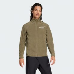 Kurtka Multi Essentials Full-Zip Fleece. Brązowe kurtki męskie ADIDAS, l, bez wzorów, z materiału, sportowe, bez ramiączek, bez kaptura. Za 219.00 zł.