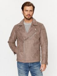 Jack & Jones Kurtka z imitacji skóry 12236853 Brązowy Regular Fit. Brązowe kurtki męskie Jack & Jones, m, bez wzorów, ze skóry, bez ramiączek, bez kaptura. Za 349.99 zł.