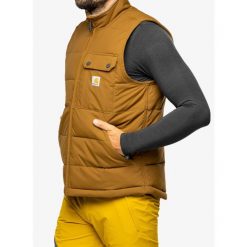 Kamizelka ocieplana męska Carhartt Loose Fit Montana Insulated Vest. Brązowe kamizelki męskie Carhartt, m, bez kaptura. Za 512.99 zł.