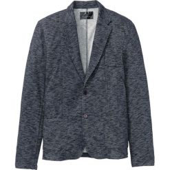 Marynarka z dzianiny dresowej Slim Fit bonprix ciemnoniebieski melanż. Marynarki męskie bonprix. Za 199.99 zł.