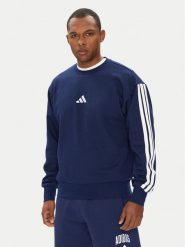 Adidas Bluza Essentials 3-Stripes JE6307 Niebieski Regular Fit. Niebieskie bluzy nierozpinane męskie ADIDAS, m, bez wzorów, z bawełny, bez ramiączek, bez kaptura. Za 149.99 zł.