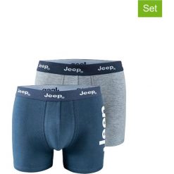 Bokserki (2 szt.) w kolorze niebiesko-szarym. Niebieskie bokserki męskie Jeep, m, bez wzorów. W wyprzedaży za 47.95 zł.