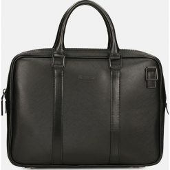 Czarna torba na laptopa. Czarne torby na laptopa męskie Kazar, w paski, ze skóry. Za 599.00 zł.