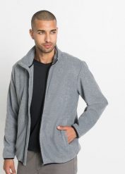 Bluza rozpinana z polaru (2 szt.). Czarne bluzy z polaru męskie bonprix, l, bez wzorów, z polaru, bez ramiączek, bez kaptura. Za 169.99 zł.
