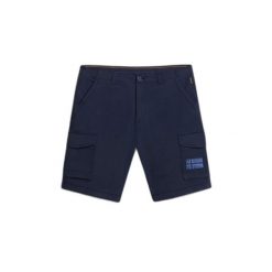Szorty bermudzkie Napapijri N-Horton. Niebieskie szorty męskie Napapijri, z aplikacjami. W wyprzedaży za 331.00 zł.