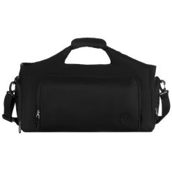 Czarna, sportowa torba podróżna na ramię - Peterson. Czarne torby sportowe męskie Peterson, bez wzorów, na ramię. Za 149.99 zł.