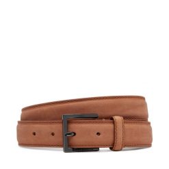 Pasek Męski Tommy Hilfiger. Brązowe paski męskie Tommy Hilfiger, bez wzorów. Za 269.99 zł.
