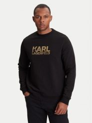 KARL LAGERFELD Bluza 705091 553917 Czarny Regular Fit. Czarne bluzy nierozpinane męskie KARL LAGERFELD, m, bez wzorów, z bawełny, bez ramiączek, bez kaptura. Za 379.99 zł.