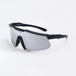 Okulary przeciwsłoneczne do biegania i jazdy na rowerze, kategoria 3. Czarne okulary przeciwsłoneczne męskie ROCHEBRIN, bez wzorów, z materiału, sportowe. W wyprzedaży za 289.00 zł.