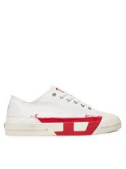 Diesel Trampki S-D-Verse Low Y03504P8114 HA690 Biały. Białe trampki męskie Diesel, bez wzorów, z materiału, bez zapięcia. Za 629.99 zł.