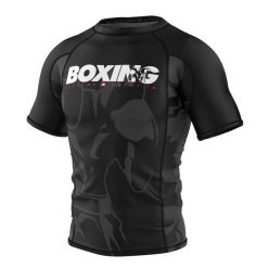 Koszulka Męska Rashguard MMA na Siłownię EXTREME HOBBY BOLD BOXING. Czarne bielizna termoaktywna męska EXTREME HOBBY, m, bez wzorów, z bawełny, bez ramiączek, do biegania. Za 199.00 zł.