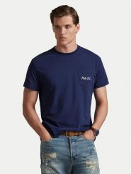 Polo Ralph Lauren T-Shirt 710B16610001 Granatowy Regular Fit. Niebieskie koszulki polo męskie Polo Ralph Lauren, m, bez wzorów, z bawełny, bez kołnierzyka, bez ramiączek. Za 639.99 zł.