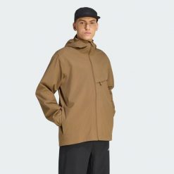 Dwuwarstwowa Kurtka Przeciwdeszczowa Terrex Multi Climaproof. Brązowe kurtki męskie ADIDAS, m, bez wzorów, casualowe, bez ramiączek, bez kaptura. Za 529.00 zł.