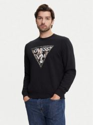 Guess Bluza M5YQ05 K68I4 Czarny Regular Fit. Czarne bluzy nierozpinane męskie Guess, m, z aplikacjami, z bawełny, bez ramiączek, bez kaptura. Za 359.99 zł.