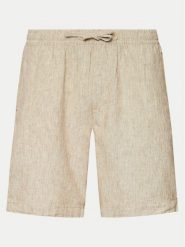 INDICODE Szorty materiałowe Wallis 70-727 Beżowy Regular Fit. Brązowe szorty męskie INDICODE, bez wzorów, z bawełny. Za 119.99 zł.