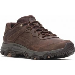 Buty Trekkingowe Męskie Merrell Moab Adventure 3. Brązowe buty trekkingowe męskie Merrell, bez wzorów, ze skóry, sportowe, bez obcasa, bez zapięcia. Za 561.70 zł.