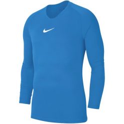Męska Koszulka Z Długim Rękawem Park DriFIT Base Layer Top. Niebieskie koszulki męskie z długim rękawem Nike, m, bez wzorów, sportowe, bez kołnierzyka, bez ramiączek. Za 138.99 zł.