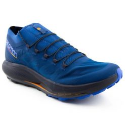 Buty do biegania męskie Salomon Pulsar Trail Pro. Niebieskie buty do biegania męskie Salomon, bez wzorów, bez zapięcia, do biegania. W wyprzedaży za 407.00 zł.