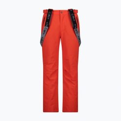 Spodnie narciarskie męskie CMP. Czerwone spodnie narciarskie i snowboardowe męskie CMP, bez wzorów, narciarskie. Za 409.99 zł.