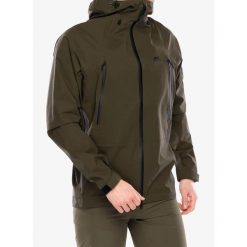 Kurtka przeciwdeszczowa męska Helikon-Tex Squall Hardshel. Zielone kurtki męskie Helikon-Tex, m, bez wzorów, sportowe, bez ramiączek, bez kaptura. Za 996.99 zł.