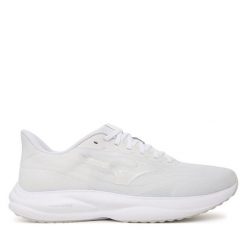 Buty do biegania Mizuno. Białe buty do biegania męskie Mizuno, bez wzorów, bez zapięcia, do biegania. Za 359.99 zł.