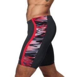 Spodenki kąpielowe Speedo Hyperboom Splice - jammery. Czarne kąpielówki męskie SPEEDO, m, bez wzorów. Za 199.99 zł.