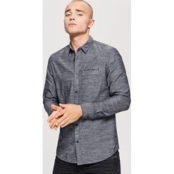 Gładka koszula SLIM FIT - Szary. Koszule męskie marki Cropp. W wyprzedaży za 49.99 zł.