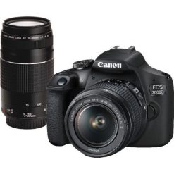 Canon EOS 2000D + EF-S 18-55mm f/3,5-5.6 IS II + EF 75-300mm f/4–5.6 III- szybka wysyłka! - Raty 10 x 311,90 zł. Aparaty lustrzanki marki Canon. Za 3,119.00 zł.