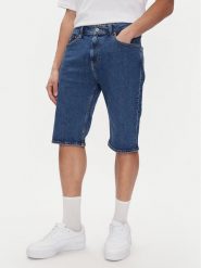 Tommy Jeans Szorty jeansowe Ryan DM0DM21851 Niebieski Slim Fit. Niebieskie szorty męskie Tommy Jeans, bez wzorów, z bawełny. Za 149.99 zł.