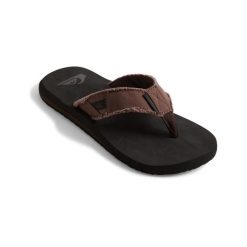 Klapki japonki męskie Quiksilver Monkey. Brązowe klapki i japonki męskie Quiksilver, bez wzorów, z tkaniny. Za 109.99 zł.